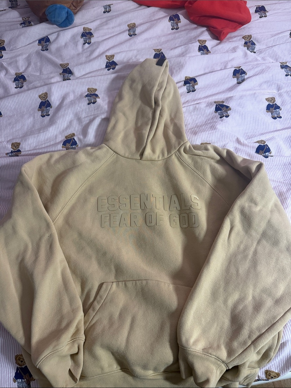Fear of God Essentials Beige hoodie